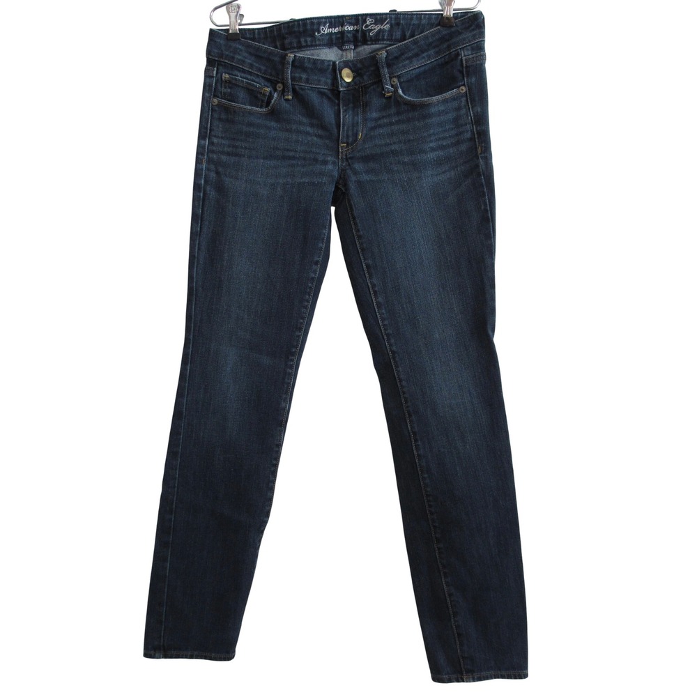 American Eagle Skinny Jeans Womens‎ 6 R Dark Wash Blue Stretch Denim Pants